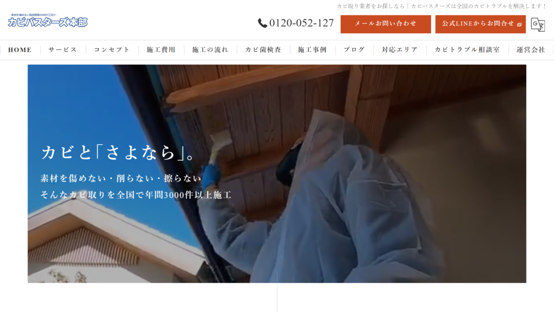 カビバスターズ本部の公式サイト