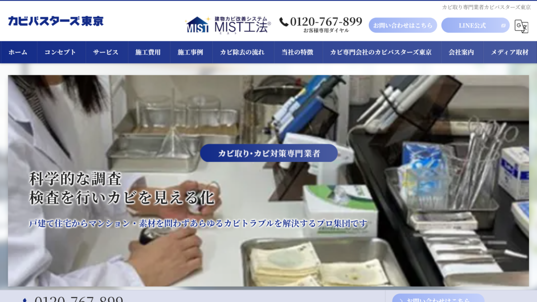 カビバスターズ東京の公式サイト