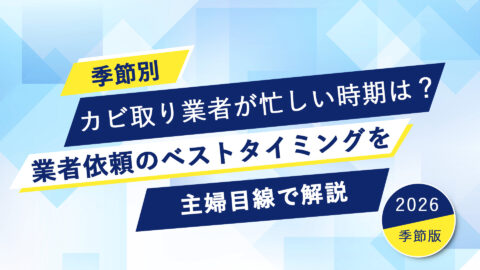 【季節別】カビ取り業者が忙しい時期は？業者依頼のベストタイミングを主婦目線で解説