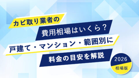 カビ取り業者の費用相場はいくら？戸建て・マンション・範囲別に料金の目安を解説